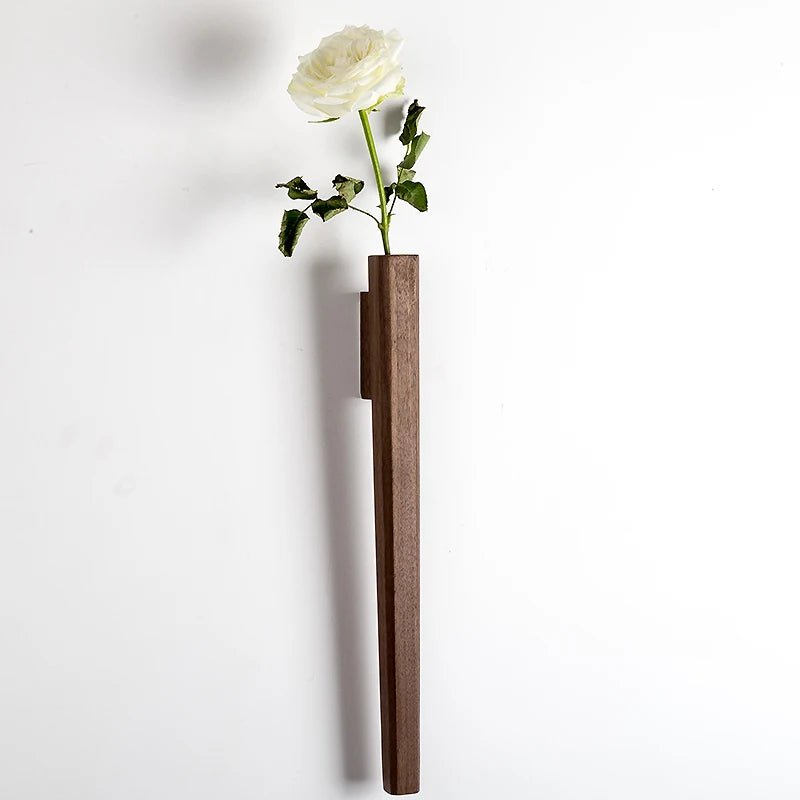 Bohemian Wooden Wall Hanging Vase – Home Décor Accent